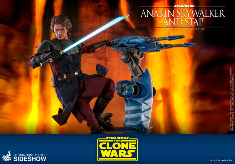 Hot Toys | Star Wars: The Clone Wars - Anakin Skywalker and STAP 1/6 Figure Set - immagine 3