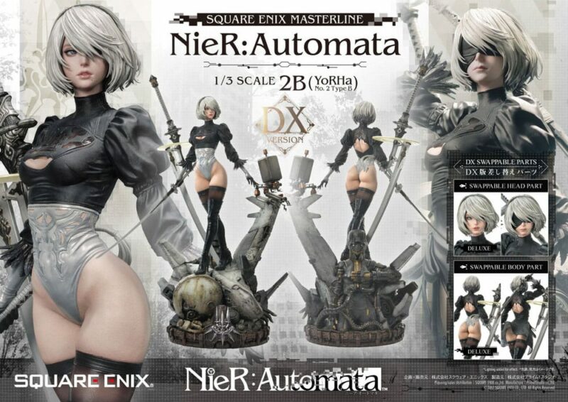 Square Enix | NieR Automata - 2B (YorHa No. 2 Type B) Regular & Deluxe Versions 1/3 Statues - immagine 8