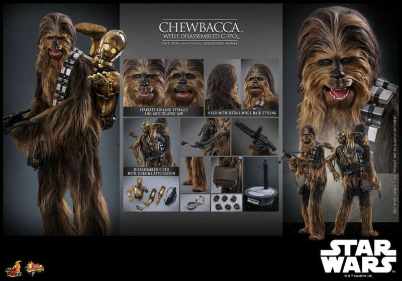 Star Wars Episode V Movie Masterpiece - Chewbacca with Disassembled C-3PO - immagine 2