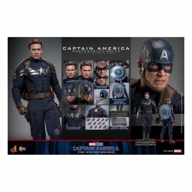 Captain America: The Winter Soldier Movie Masterpiece - Captain America (Stealth S.T.R.I.K.E. Suit) 2.0