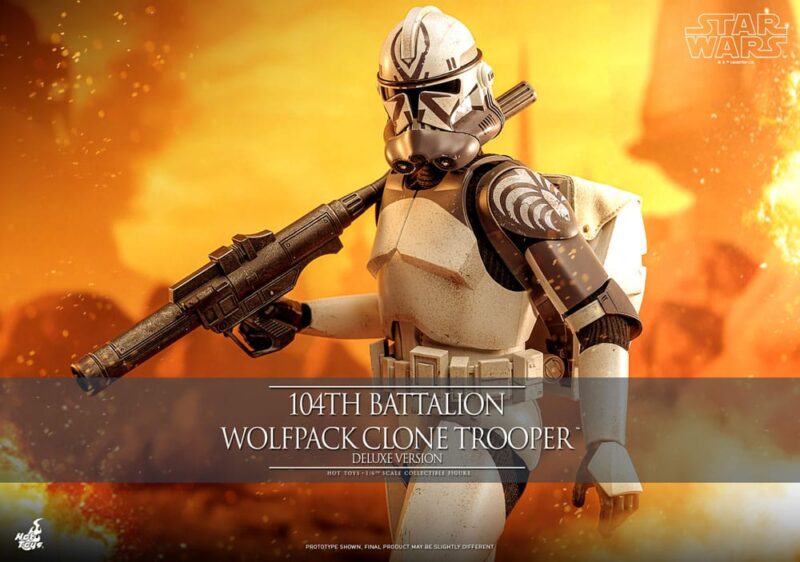 Hot Toys | Star Wars The Clone Wars - 104th Battalion Wolfpack Clone Trooper Deluxe Version 12" Figure