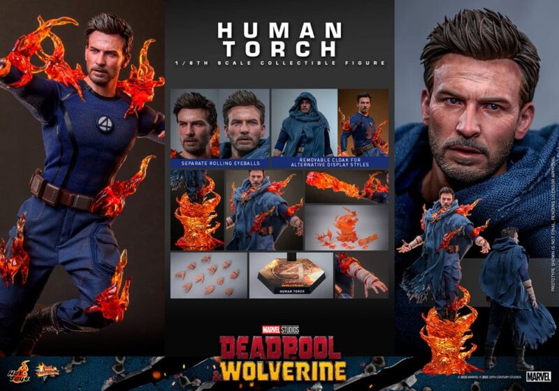 Hot Toys | Deadpool & Wolverine Movie Masterpiece - Human Torch 12" Figure - immagine 2